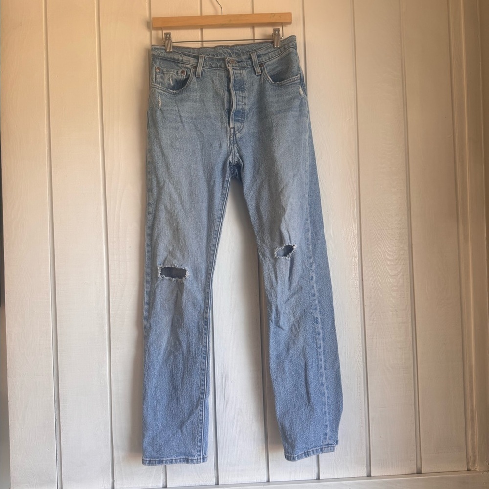 Levi’s 501 High Waisted Blue Jeans